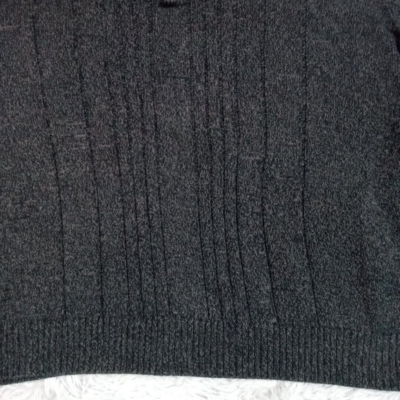 Tricots St. Raphael Mens Sweater Gray XL Mock Neck 1/4‎ Zip Sweatshirt Textured - Picture 3 of 10